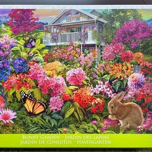 Eurographics 1000 pc  Bunny Garden Puzzle with Vibrant Flowers!